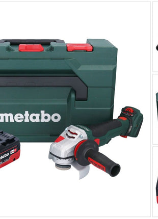 Metabo WVB 18 LTX BL 15-125 Quick Akku Winkelschleifer 18 V 125 mm Brushless + 1x Akku 5,5 Ah + metaBOX - ohne Ladegerät