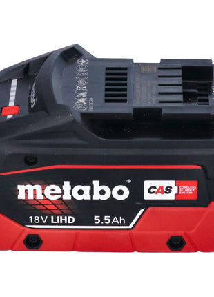 Metabo WVB 18 LTX BL 15-125 Quick Akku Winkelschleifer 18 V 125 mm Brushless + 1x Akku 5,5 Ah + metaBOX - ohne Ladegerät