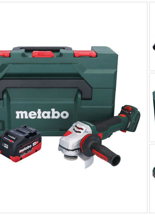 Metabo WVB 18 LTX BL 15-125 Szybka akumulatorowa szlifierka kątowa 18 V 125 mm bezszczotkowa + 1x akumulator 5,5 Ah + ładowarka + metaBOX