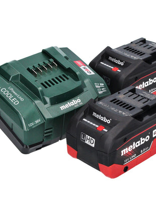 Metabo WVB 18 LTX BL 15-125 Szybka akumulatorowa szlifierka kątowa 18 V 125 mm bezszczotkowa + 2x akumulator 8,0 Ah + ładowarka + metaBOX