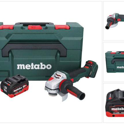 Metabo WVB 18 LTX BL 15-125 Smerigliatrice angolare a batteria Quick 18 V 125 mm senza spazzole + 1x batteria ricaricabile 10,0 Ah + metaBOX - senza caricabatterie
