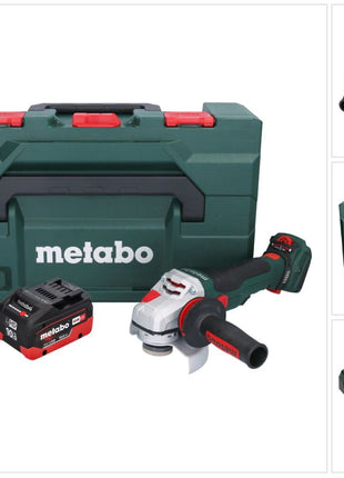 Metabo WVB 18 LTX BL 15-125 Szybka akumulatorowa szlifierka kątowa 18 V 125 mm bezszczotkowa + 1x akumulator 10,0 Ah + ładowarka + metaBOX