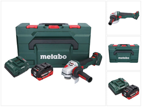 Metabo WVB 18 LTX BL 15-125 Szybka akumulatorowa szlifierka kątowa 18 V 125 mm bezszczotkowa + 1x akumulator 10,0 Ah + ładowarka + metaBOX