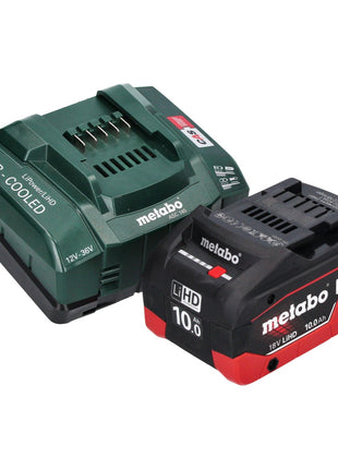 Metabo WVB 18 LTX BL 15-125 Szybka akumulatorowa szlifierka kątowa 18 V 125 mm bezszczotkowa + 1x akumulator 10,0 Ah + ładowarka + metaBOX