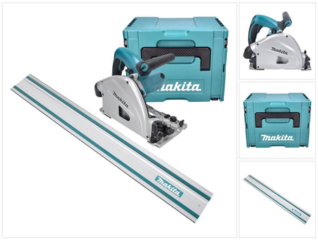 Makita SP 6000 J1 sega a tuffo 1300 L 165 mm + guida 1400 mm + Makpac