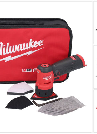 Milwaukee M12 FDSS-0B Akku Punktschleifer 12 V 88,8 x 63,5 mm Solo ( 4933479680 ) - ohne Akku, ohne Ladegerät