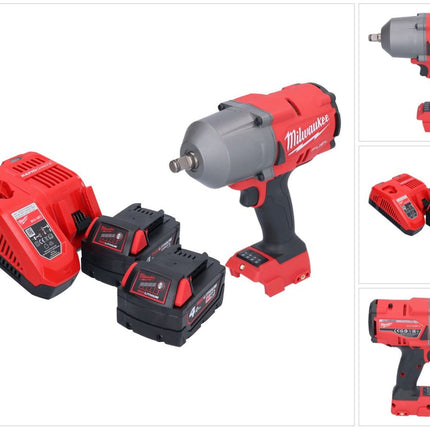 Milwaukee M18 FHIWF12-402 Akku Schlagschrauber 18 V 1356 Nm 1/2" Brushless + 2x Akku 4,0 Ah + Ladegerät