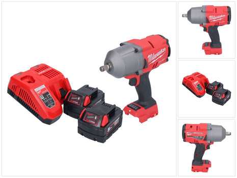 Clé à chocs sans fil Milwaukee M18 FHIWF12-502 18 V 1356 Nm 1/2" brushless + 2x batteries 5,0 Ah + chargeur