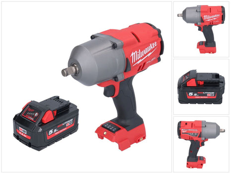 Milwaukee M18 FHIWF12-551 akumulatorowy klucz udarowy 18 V 1356 Nm 1/2" bezszczotkowy + 1x akumulator 5,5 Ah - bez ładowarki