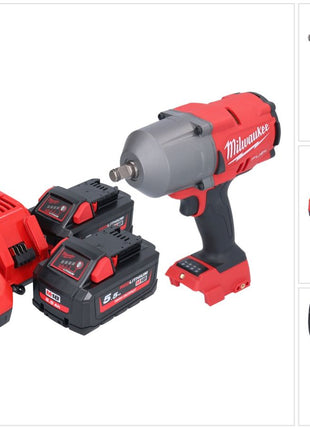 Milwaukee M18 FHIWF12-552 Akumulatorowy klucz udarowy 18 V 1356 Nm 1/2" bezszczotkowy + 2x akumulator 5,5 Ah + ładowarka