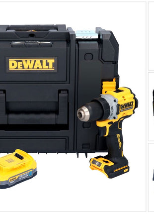 DeWalt DCD 800 NT Perceuse-visseuse sans fil 18 V 90 Nm Brushless + 1x batterie 1,7 Ah + TSTAK - sans chargeur