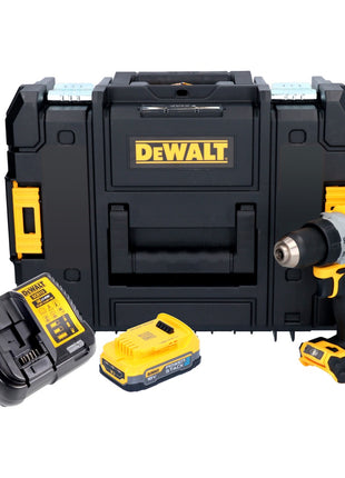 Perceuse-visseuse sans fil DeWalt DCD 800 E1T 18 V 90 Nm sans balais + 1x batterie 1,7 Ah + chargeur + TSTAK