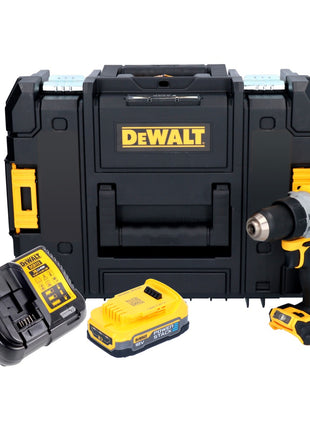 DeWalt DCD 800 E2T Perceuse-visseuse sans fil 18 V 90 Nm Brushless + 2x batterie 1,7 Ah + chargeur + TSTAK