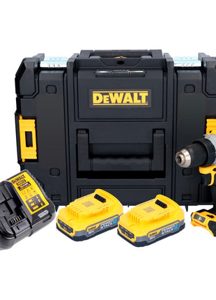 DeWalt DCD 800 E2T Perceuse-visseuse sans fil 18 V 90 Nm Brushless + 2x batterie 1,7 Ah + chargeur + TSTAK