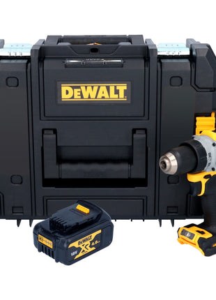 Taladro atornillador inalámbrico DeWalt DCD 800 NT 18 V 90 Nm sin escobillas + 1x batería 4,0 Ah + TSTAK - sin cargador