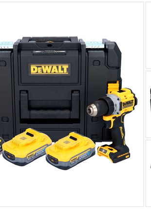 DeWalt DCD 800 H2T Akku Bohrschrauber 18 V 90 Nm Brushless + 2x Akku 5,0 Ah + Ladegerät + TSTAK