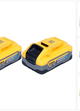 DeWalt Akku Set DCBP 518 H2 2x Powerstack Akku 18 V 5,0 Ah / 5000 mAh XR Li-Ion - mit Ladestandanzeige