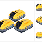 Kit di batterie DeWalt DCBP 518 H3 3x Powerstack 18 V 5,0 Ah / 5000 mAh XR Li-Ion - con indicatore di carica