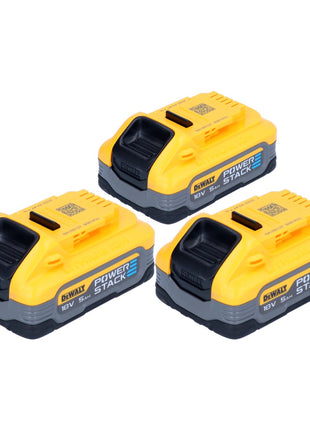 DeWalt Akku Set DCBP 518 H3 3x Powerstack Akku 18 V 5,0 Ah / 5000 mAh XR Li-Ion - mit Ladestandanzeige