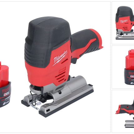 Seghetto alternativo a batteria Milwaukee M12 JS-201 12 V + 1x batteria 2,0 Ah - senza caricabatteria