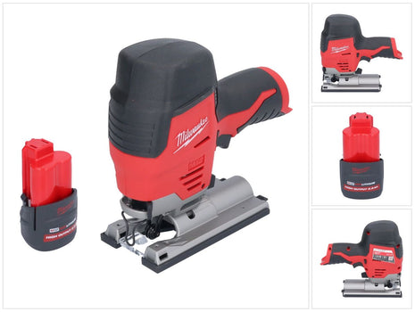 Sierra de calar a batería Milwaukee M12 JS-251 12 V + 1x batería 2,5 Ah - sin cargador