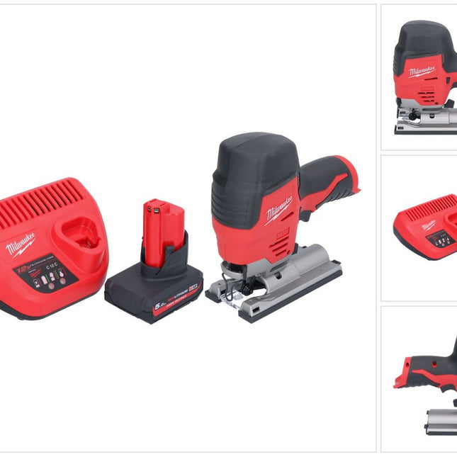 Milwaukee M12 JS-501 seghetto alternativo a batteria 12 V + 1x batteria 5,0 Ah + caricabatterie