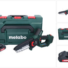 Metabo MS 18 LTX 15 Akku Gehölzsäge 18 V 15 cm 5 m/s + 1x Akku 2,0 Ah + metaBOX - ohne Ladegerät