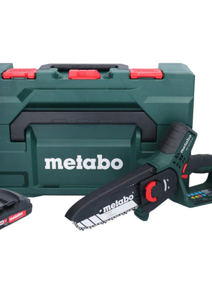 Metabo MS 18 LTX 15 Akku Gehölzsäge 18 V 15 cm 5 m/s + 1x Akku 2,0 Ah + metaBOX - ohne Ladegerät