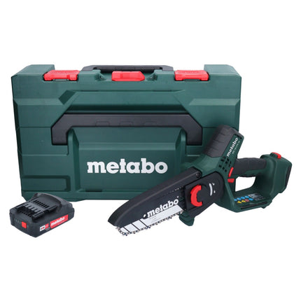 Metabo MS 18 LTX 15 sega da potatura a batteria 18 V 15 cm 5 m/s + 1x batteria ricaricabile 2,0 Ah + metaBOX - senza caricabatterie