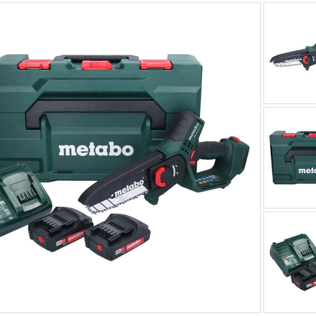 Metabo MS 18 LTX 15 sega da potatura a batteria 18 V 15 cm 5 m/s + 2x batteria ricaricabile 2,0 Ah + caricatore + metaBOX