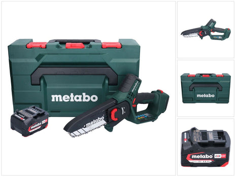 Sierra para madera a batería Metabo MS 18 LTX 15 18 V 15 cm 5 m/s + 1x batería 4,0 Ah + metaBOX - sin cargador