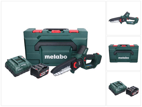 Metabo MS 18 LTX 15 Akku Gehölzsäge 18 V 15 cm 5 m/s + 1x Akku 4,0 Ah + Ladegerät + metaBOX