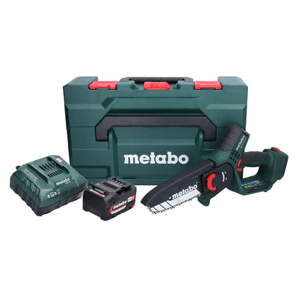 Metabo MS 18 LTX 15 sega da potatura a batteria 18 V 15 cm 5 m/s + 1x batteria ricaricabile 4,0 Ah + caricatore + metaBOX