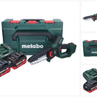 Metabo MS 18 LTX 15 sega da potatura a batteria 18 V 15 cm 5 m/s + 2x batteria ricaricabile 5,5 Ah + caricatore + metaBOX