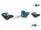 Motosierra a batería Makita DUC 357 RM2X2 18 V 35 cm 7,7 m/s sin escobillas + 2x baterías 4,0 Ah + cargador