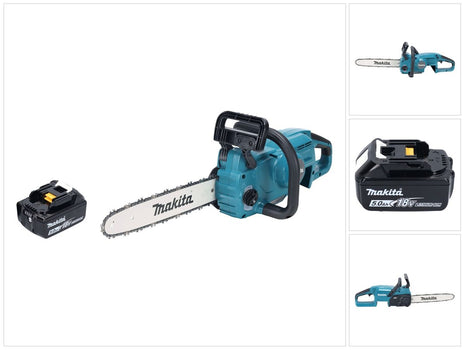 Makita DUC 357 TX2 Cordless chainsaw 18 V 35 cm 7.7 m/s Brushless + 1x battery 5.0 Ah - without charger