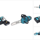 Makita DUC 357 RTX2 Motosega a batteria 18 V 35 cm 7,7 m/s Brushless + 1x batteria 5,0 Ah + caricatore