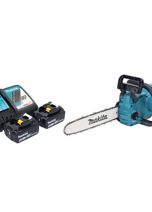 Makita DUC 357 RG2X2 Akku Kettensäge 18 V 35 cm 7,7 m/s Brushless + 2x Akku 6,0 Ah + Ladegerät