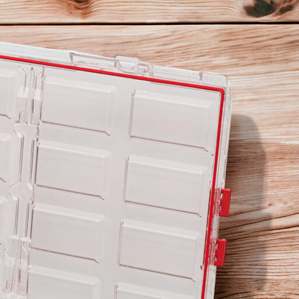 Qbrick System ONE Organiser XL 2.0 Cestino lungo impilabile 582 x 387 x 131 mm 13,5 l IP66 con 4 inserti e 12 divisori