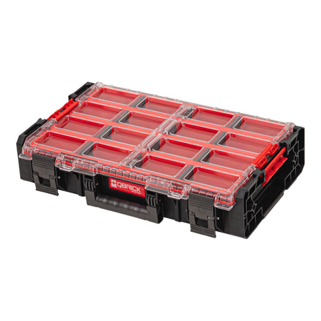 Qbrick System ONE Organiser XL 2.0 Cestino lungo impilabile 582 x 387 x 131 mm 13,5 l IP66 con 4 inserti e 12 divisori