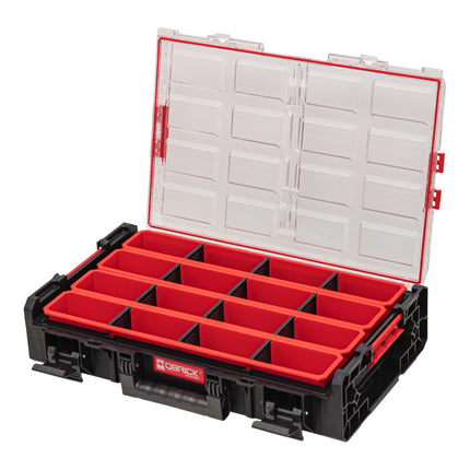 Qbrick System ONE Organiser XL 2.0 Cestino lungo impilabile 582 x 387 x 131 mm 13,5 l IP66 con 4 inserti e 12 divisori
