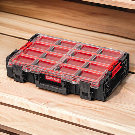 Qbrick System ONE Organiser XL 2.0 Cestino lungo impilabile 582 x 387 x 131 mm 13,5 l IP66 con 4 inserti e 12 divisori