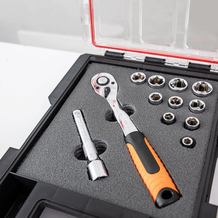 Qbrick System ONE Organiser M MFI impilabile 365 x 265 x 77 mm 2,5 l IP66 con inserto in schiuma