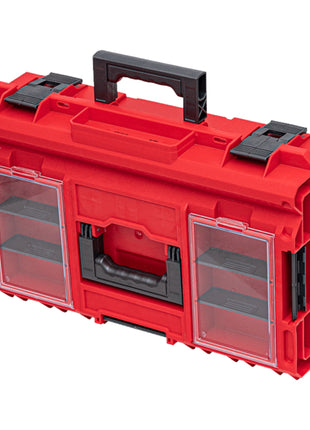 Qbrick System ONE 200 2.0 Profi RED ULTRA HD Custom Werkzeugkoffer modularer Organizer 585 x 385 x 190 mm 15,4 l stapelbar IP66