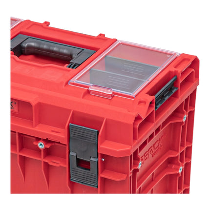 Qbrick System ONE 450 2.0 PROFI RED ULTRA HD Valigia portautensili personalizzata organizzatore modulare 585 x 385 x 420 mm 52 l impilabile IP66