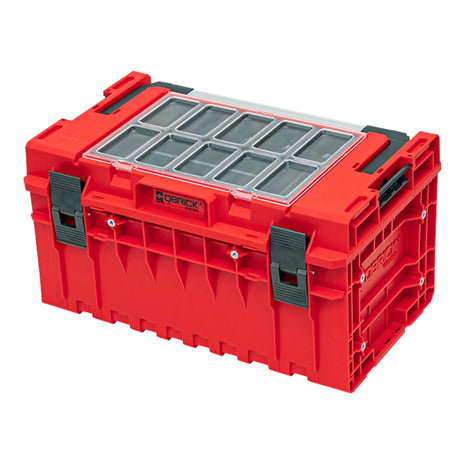 Qbrick System ONE 350 2.0 Expert RED ULTRA HD Custom Werkzeugkoffer modularer Organizer 585 x 385 x 320 mm 38 l stapelbar IP66