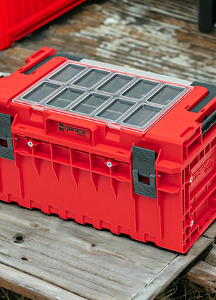 Qbrick System ONE 350 2.0 Expert RED ULTRA HD Custom Werkzeugkoffer modularer Organizer 585 x 385 x 320 mm 38 l stapelbar IP66