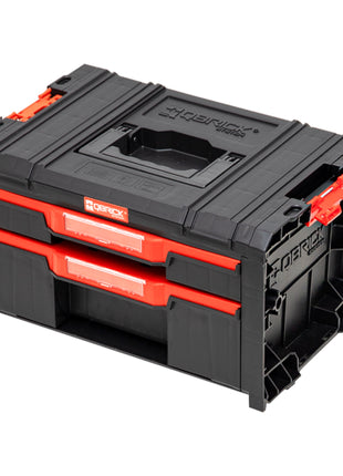 Qbrick System PRO Drawer 2 Toolbox 2.0 Basic empilable 450 x 310 x 244 mm 4,5 l 9,5 l IP54 avec deux tiroirs 5 cloisons