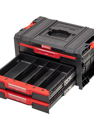 Qbrick System PRO Drawer 3 Toolbox 2.0 Basic stapelbar 450 x 310 x 244 mm 3x 4,5 l IP54 mit drei Schubläden 9 Inlays