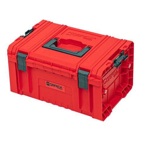 Qbrick System PRO Toolbox 2.0 RED ULTRA HD Custom Mallette à outils 450 x 260 x 240 mm 19 l empilable IP54 avec 3 compartiments et plateau de rangement